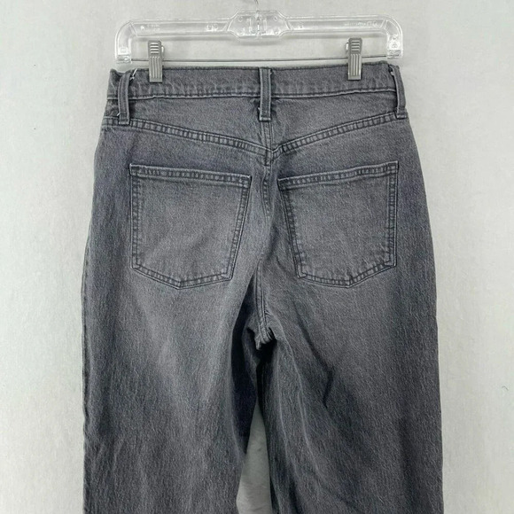 Universal Thread Jeans Womens 6/28R  Black Light Wash Straight Hi-Rise Buttonfly - Picture 8 of 12